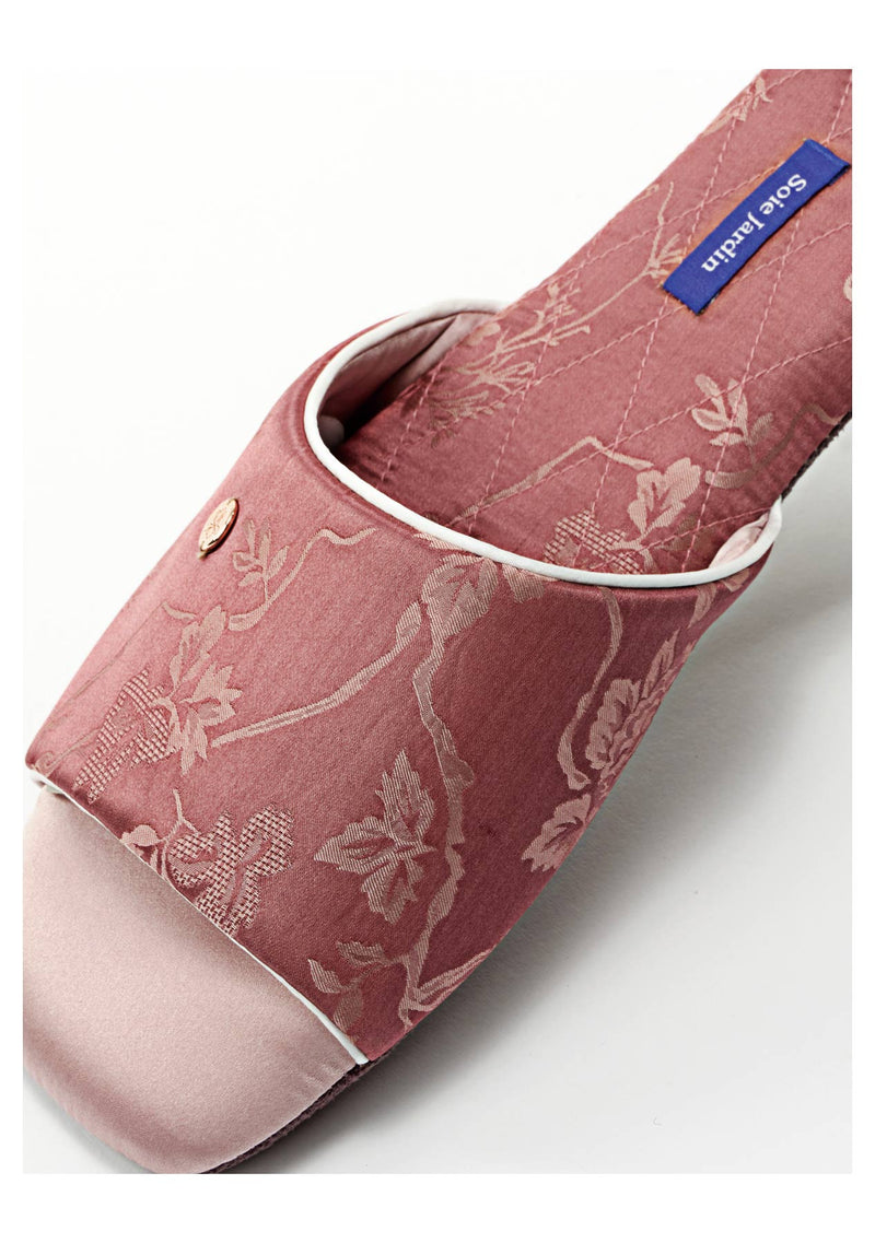 Silk Print Slippers In Bedroom Made With Liberty Art Fabrics(Dream Garden)
