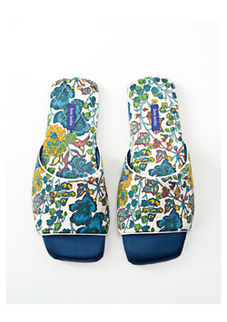 Silk Print Slippers In Bedroom Made With Liberty Art Fabrics(Holly)