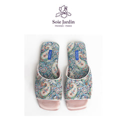 Silk Print Slippers In Bedroom Made With Liberty Art Fabrics(Lee Manor)