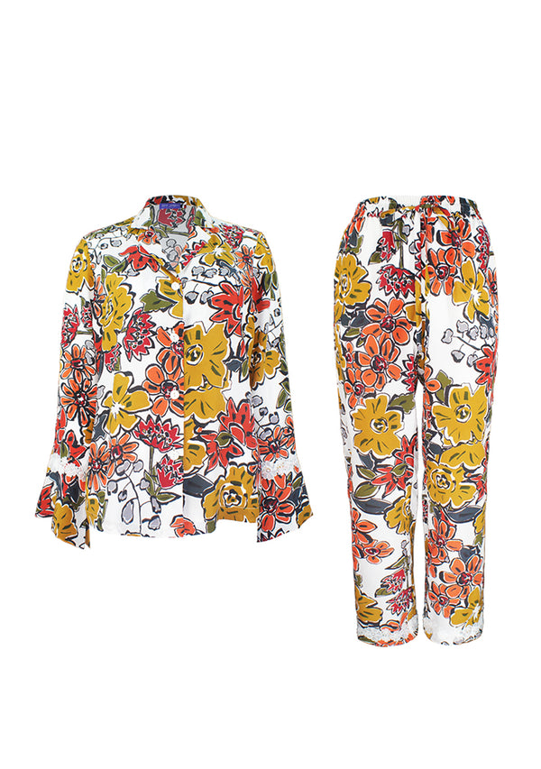 Bulgarian Rose Gradient Silk Pyjamas set – SOIE JARDIN