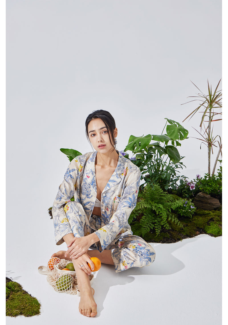 Garden Silk Pyjamas set