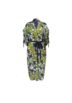 Soie Jardin Black Lily Robe