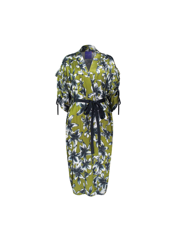 Soie Jardin Black Lily Robe